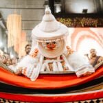 Captivating Theyyam dance performance with vibrant costumes in Nagpur, India.